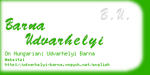 barna udvarhelyi business card